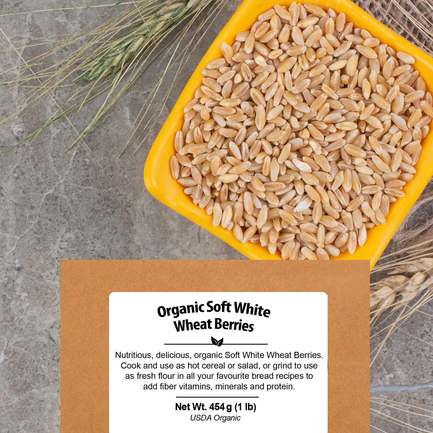 Be Still Farms Organic Soft White Wheat Berries (5.8Lb) - Healthy Whole Grains Bulk - Ideal For Feeder Oats, Flour, Bread, Soup