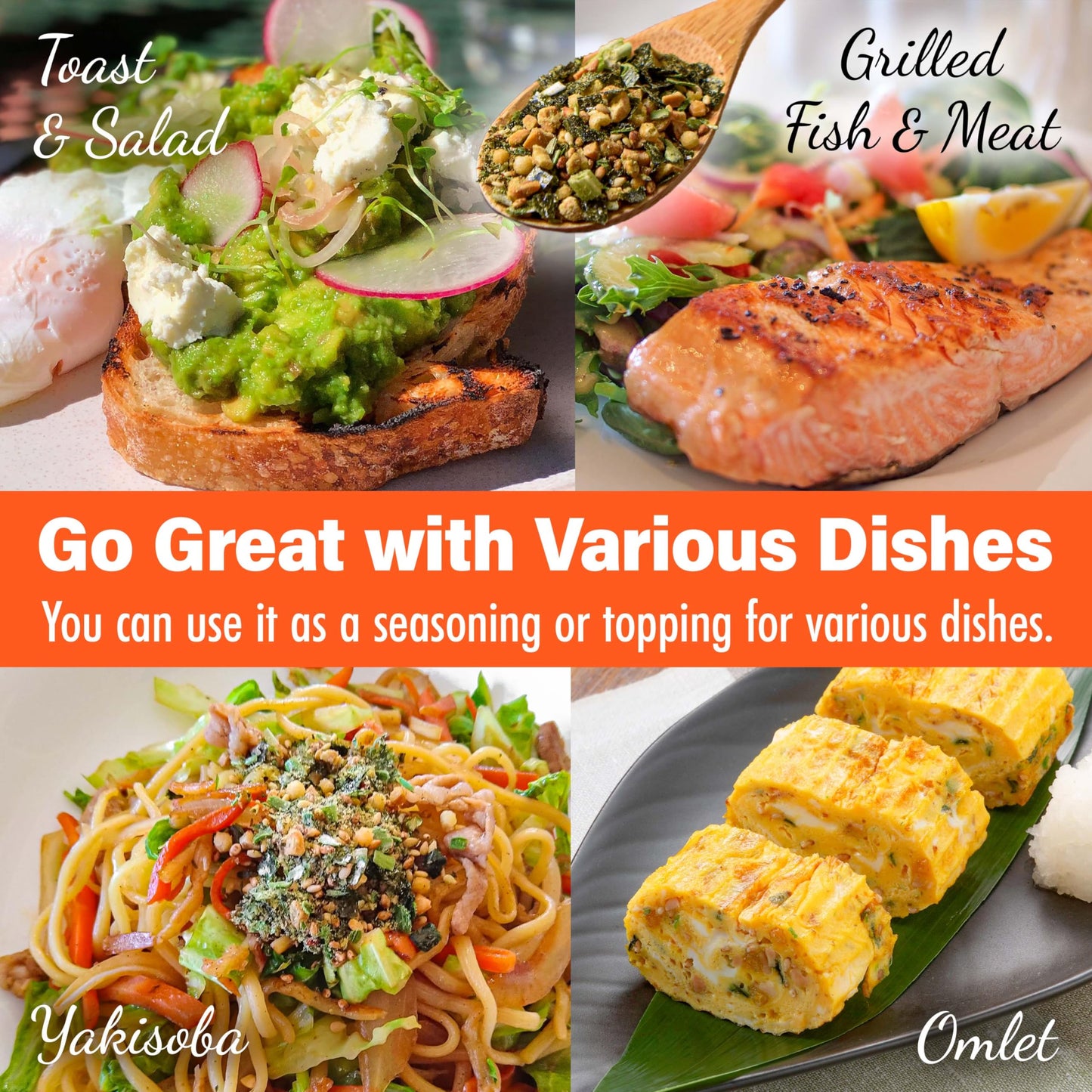 Japanese Natto Furikake Seasoning, Super Food Natto, Freeze-Dried Natto,6 Kinds Of Umami Ingredients, Rice Topping, Delicious Fl