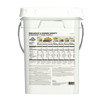 Augason Farms Breakfast And Dinner Variety Pail Emergency Food Supply Everyday Meals 4 Gallon Pail