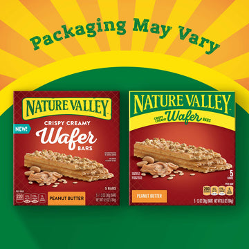 Nature Valley Wafer Bars, Peanut Butter, Snack Bars, 5 Bars, 6.5 Oz