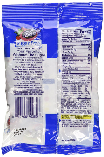 Jolly Rancher Sugar Free Hard Candy, 3.6 Oz Bag (3.6 Oz), Pack Of 3