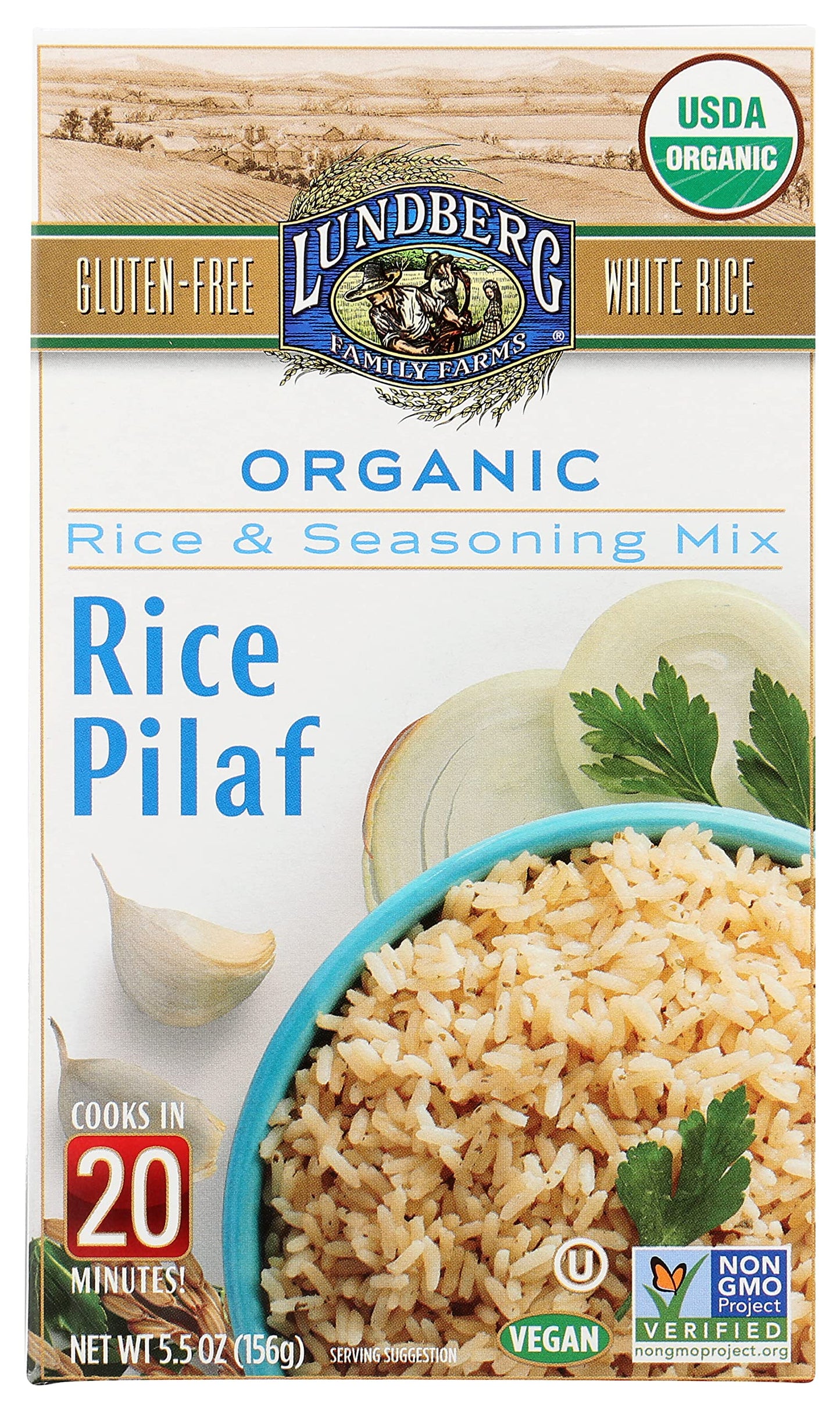 Lundberg Organic Rice Pilaf, Gluten-Free, Vegan, 20 Minute Cook Time, 5.5 Oz (Pack Of 6)
