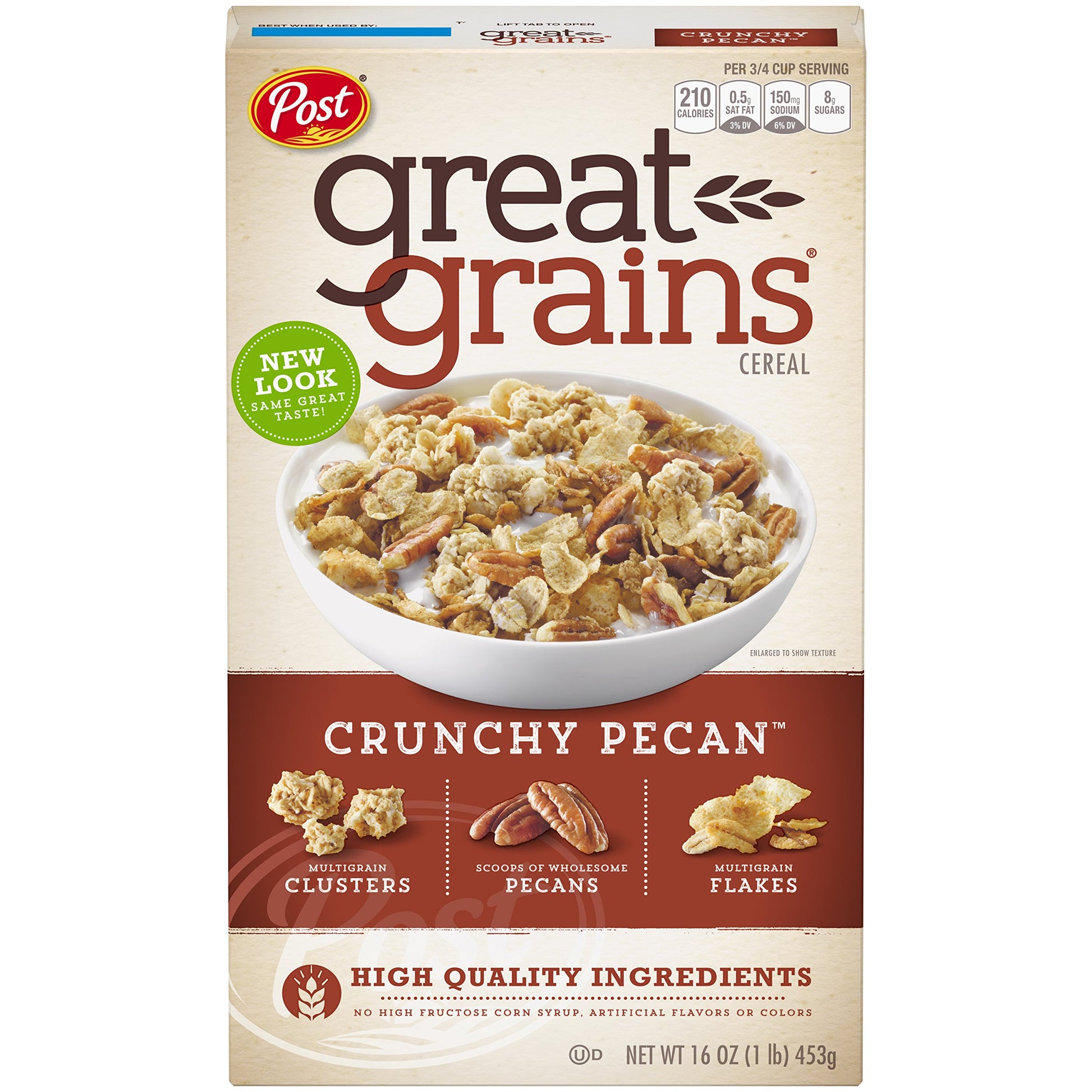 Post Great Grains Crunchy Pecan Whole Grain Cereal, 16-Ounce Boxes (Pack Of 7)