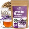 100 Bags Lavender Herb Lavender Buds Herbal Tea (Lavandula Angustifolia) - 100 Count 1.5g Bags Flowers Dried Tea Flores De Lavan