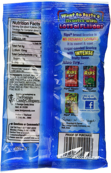 Rips Assorted Licorice Pieces, 4 Ounce (Pack Of 12)