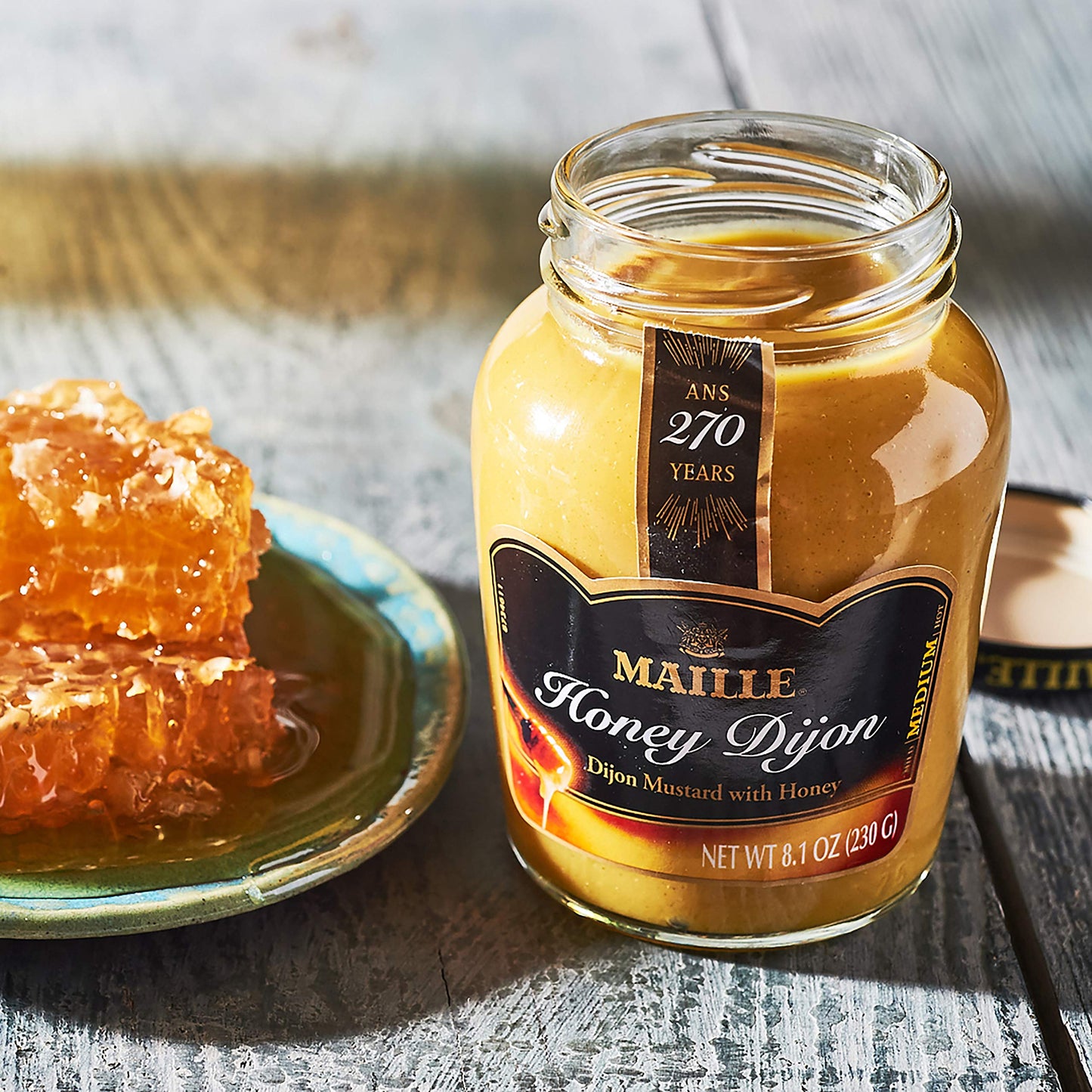 Maille Mustard Honey Dijon for Vinaigrettes, Glazed Vegetables, and Chicken Recipes Gourmet Dijon mustard imported from France,