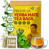 FreshDrinkUS Yerba Mate Tea Bags | 120 Tea Bags | Traditional South American Herbal Tea - Smooth & Refreshing Flavor - enhanced Quality Sustainably Sourced. Vegan.