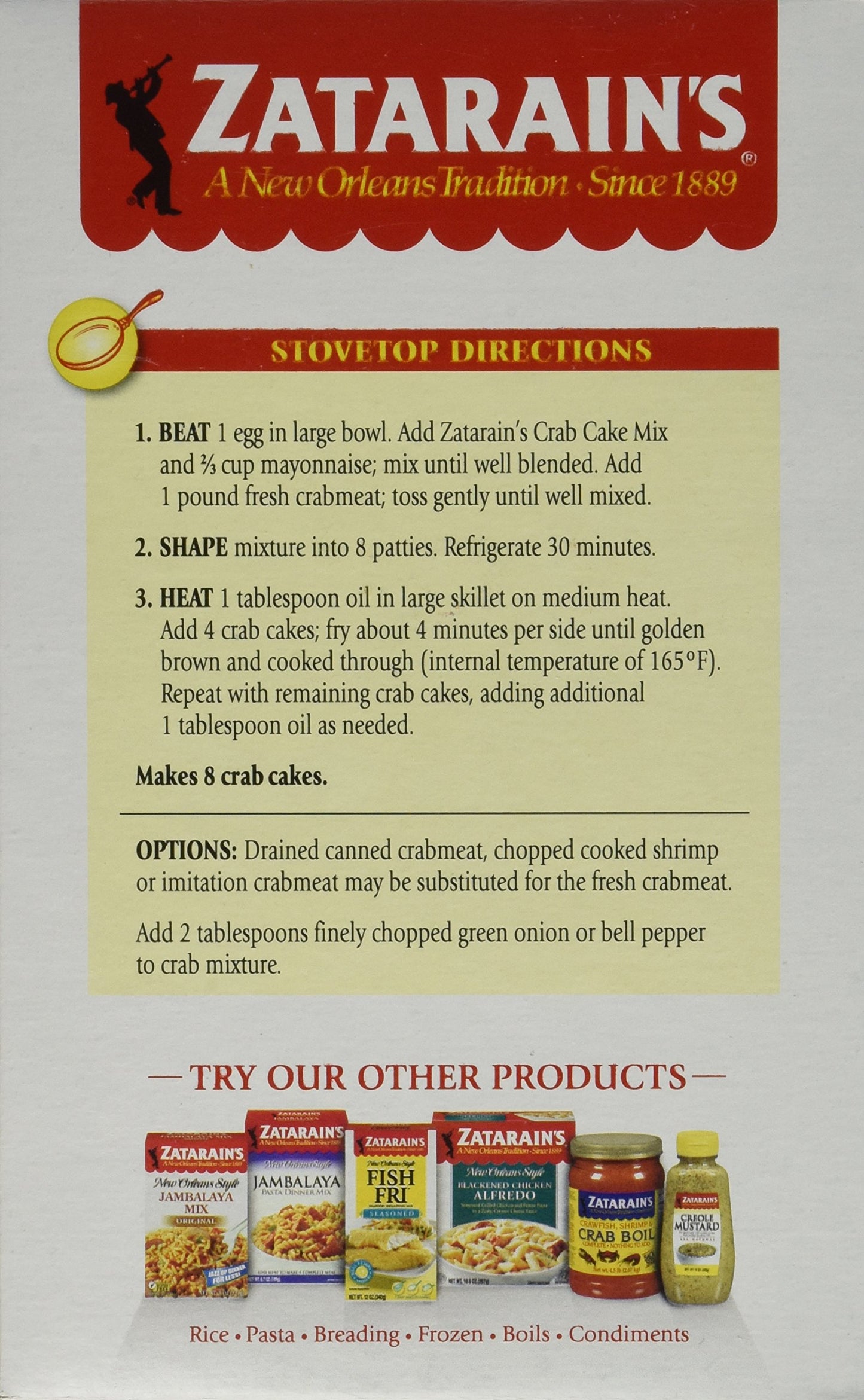 Zatarain'S, Crab Cake Mix, 5.75 Ounce (Pack Of 6)