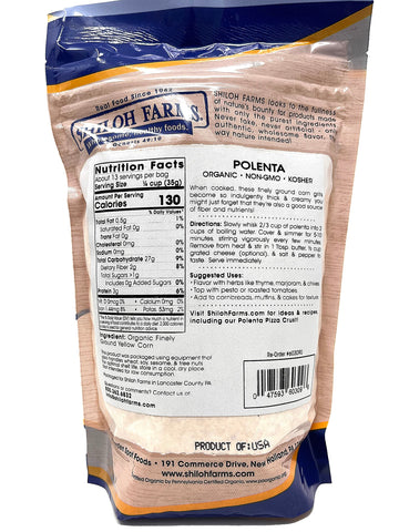 Shiloh Farms - Organic Polenta Fine Grind, 2 Packs - 16 Ounce Each,16.0 Ounce