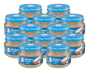 Gerber Mealtime For Baby 2Nd Foods Baby Food Jar, Non-Gmo Pureed Baby Food With Essential Nutrients (Turkey)