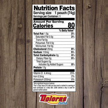 Dolores Chunk Light Yellowfin Tuna In Water, 2.6 Oz (Pack Of 24)