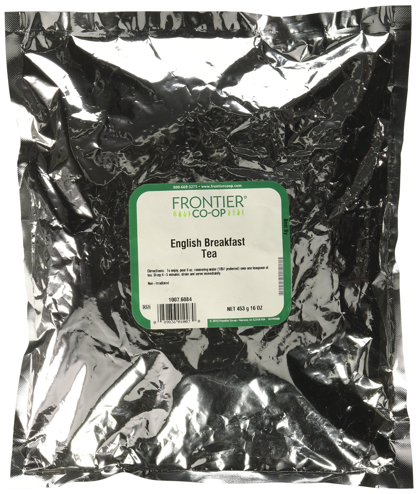 Frontier Herb Bulk Tea Black English Breakfast Traditional Blend 1 Pound