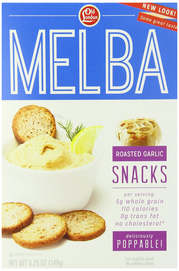 Old London Melba Snacks, Roasted Garlic, 5.25 Ounce (Pack of 12)