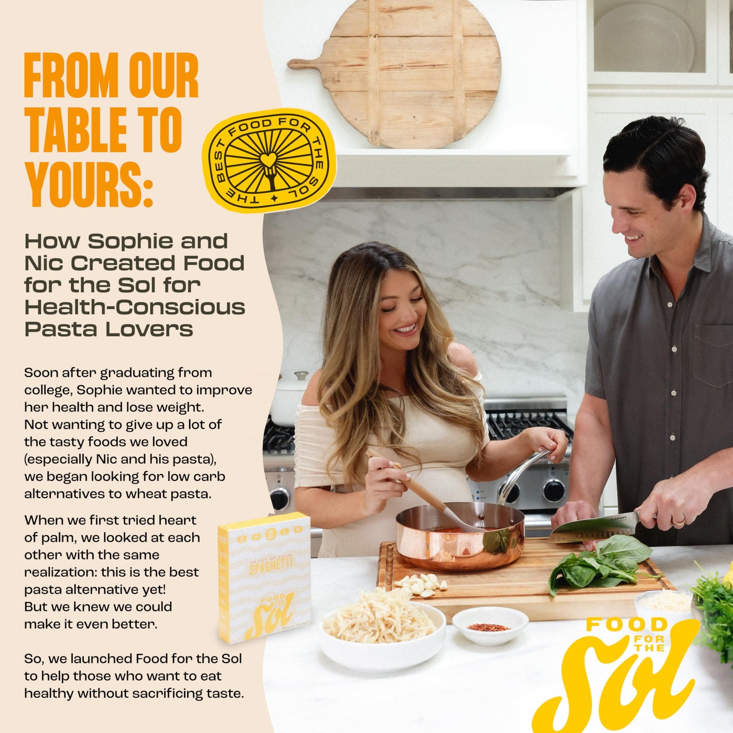 Food for the Sol Hearts of Palm Spaghetti (3-Pack) - 22 Calories Delicious, Gluten Free Low Carb Pasta - Healthy, Clean Ingredie