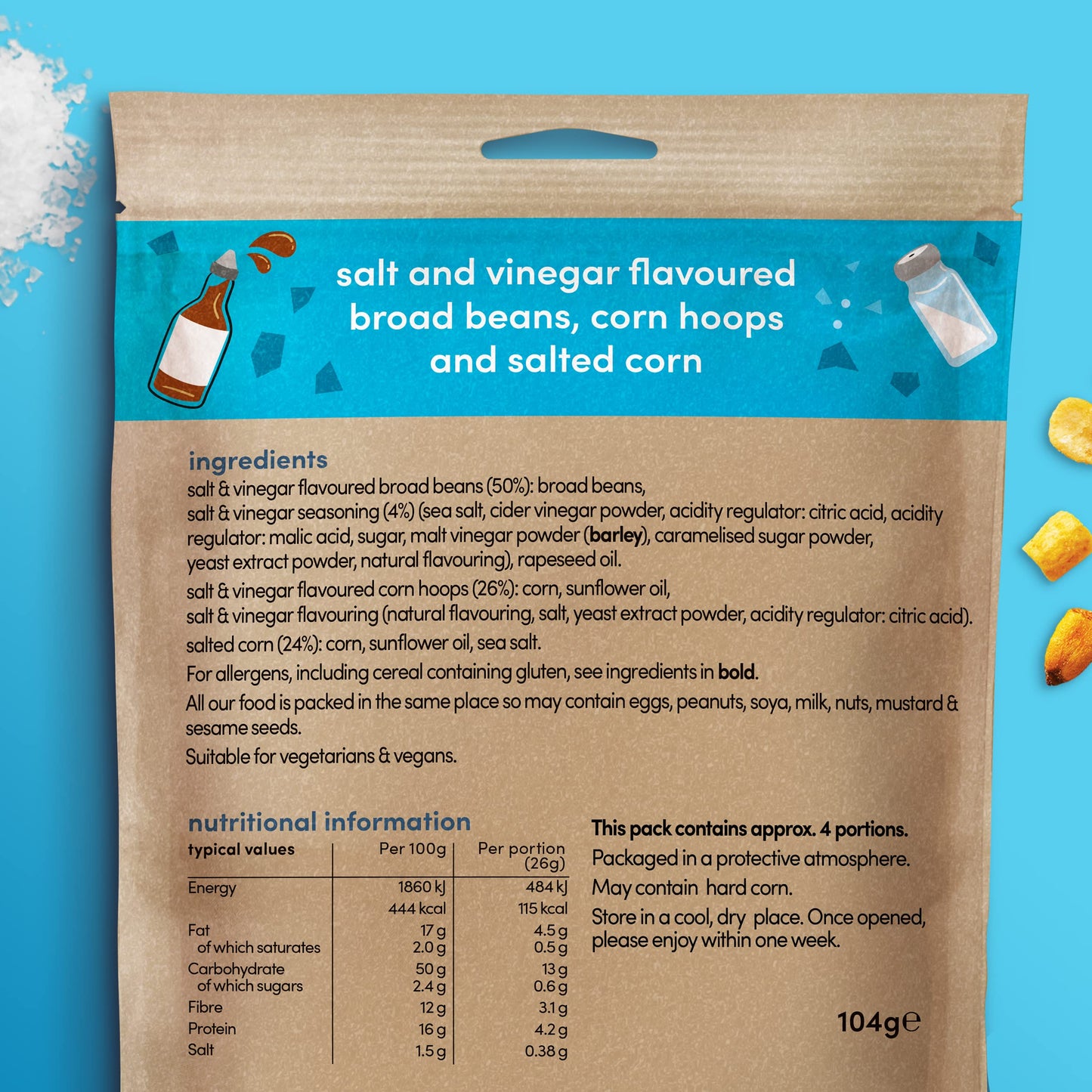 Graze Crunch Salt & Vinegar 104g