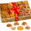 Nut Cravings Gourmet Nut Gift Basket - 2.5 lbs Seagrass Tray with Ribbon - 8 Assortments for Thanksgiving and Christmas