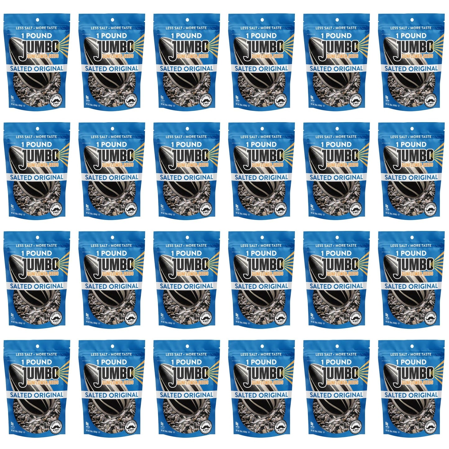 Jumbo Sunflower Seeds, Original, 16-Ounce (1 Pound (Pack Of 24))