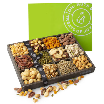 Oh! Nuts Nuts Gift Basket Mixed Nuts Assortments - 12 Variety Mixed Nut