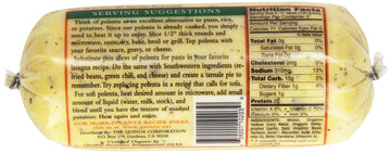 Food Merchants Organic Polenta Basil Garlic 18 Oz