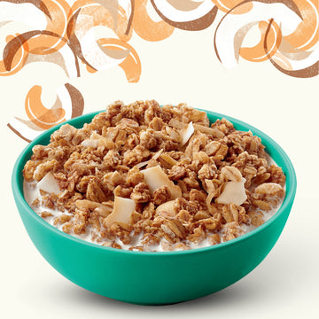 Cascadian Farm Organic Granola With No Added Sugar, Coconut Cashew Cereal, Resealable Pouch, 11 Oz.