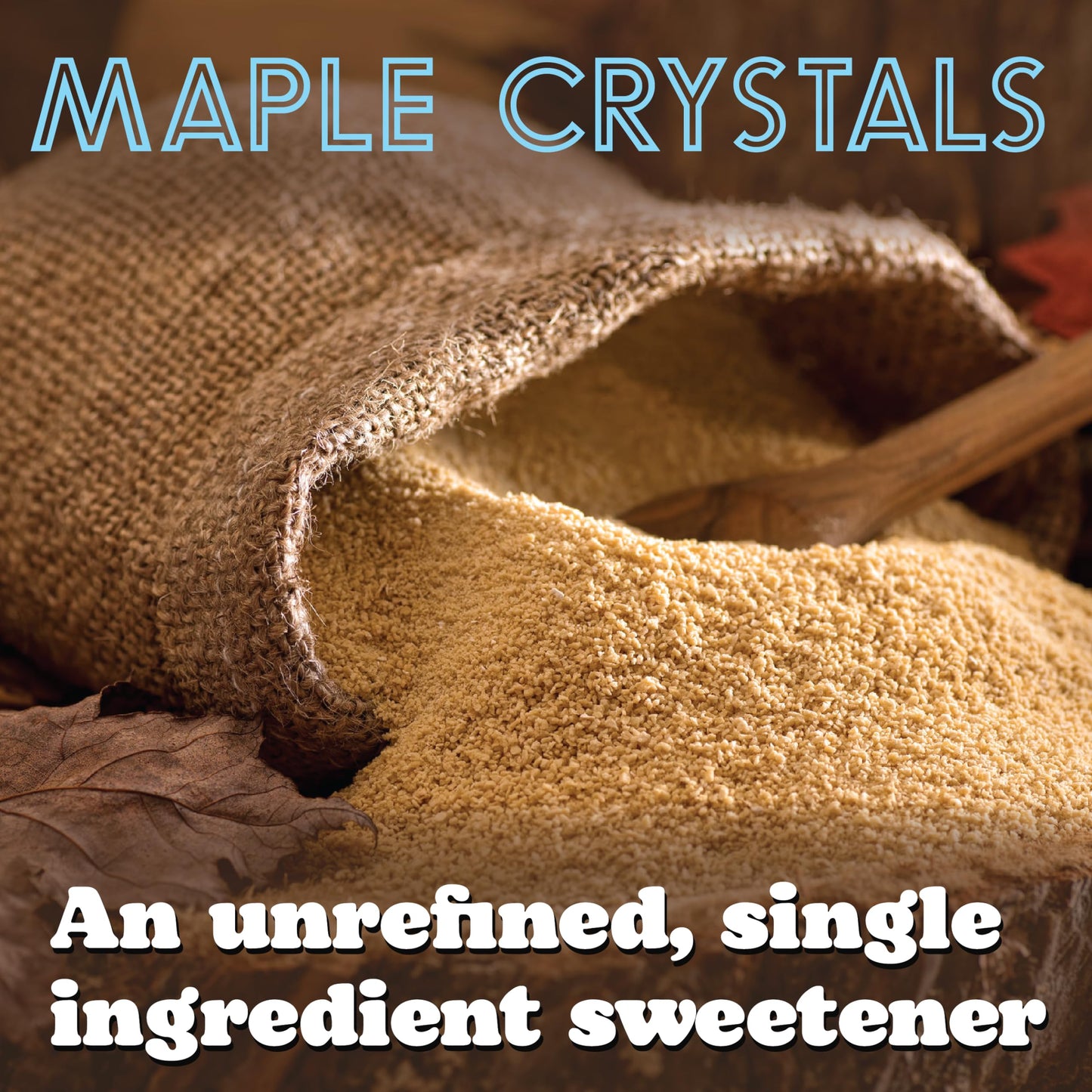 Wilderness Poets Organic Maple Sugar Crystals - 8 Ounce (227g) - Natural Sweetener