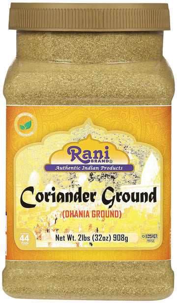 Rani Coriander Ground Powder (Indian Dhania) Spice 32Oz (2Lb) 908G Pet Jar ~ All Natural | Salt-Free | Vegan | No Colors | Gluten Friendly | Non-Gmo | Indian Origin