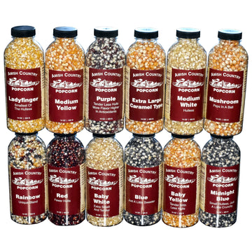 Amish Country Popcorn | 12-14 Oz Bottles | Popcorn Kernel Variety Bundle | Old Fashioned, Non-Gmo And Gluten Free (12-14 Oz Bott