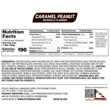 Fitcrunch Snack Size Protein Bars, 6-Layer Baked Bar, 3G Of Sugar & Soft Cake Core (18 Bars, Caramel Peanut)
