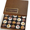 Valentines Day Cookies Gift Basket - 20 Gourmet Chocolate Covered Sandwich Cookies With Assorted Toppings - Assorted Food Gift Box For Fathers Day Mothers Day Family Sympathy Men & Women.