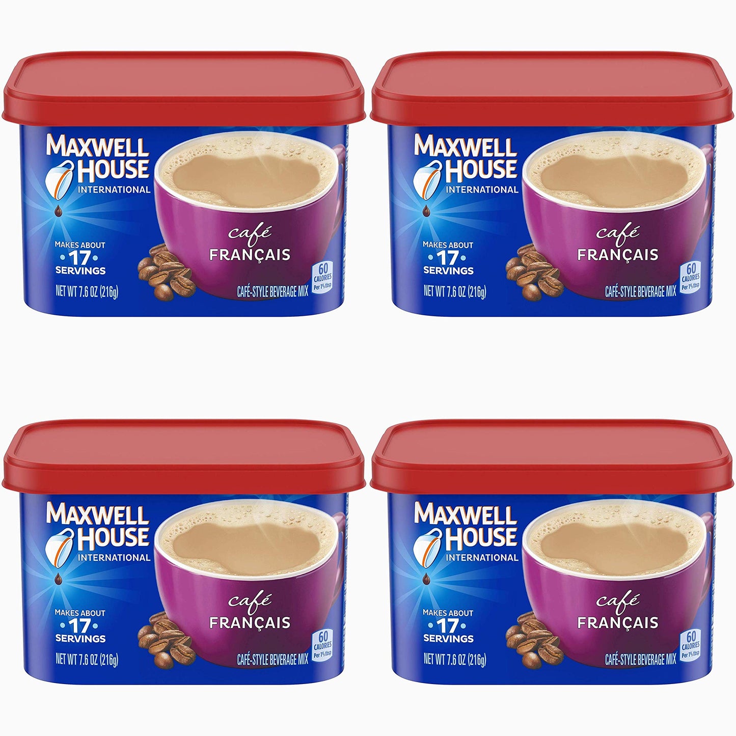 Maxwell House Light Roast International Cafe Francais Café, 7.6 Ounce (Pack Of 8)