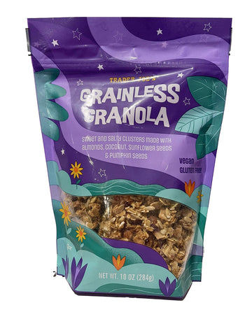 Trader Joe'S Grainless Granola - Vegan & Gluten Free - Sweet & Salty Clusters Made With Almonds, Coconut, Sunflower & Pumpkin Se