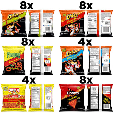 Frito Lay Flamin' Hot Mix, Variety Pack (Pack Of 40), Packaging May Vary