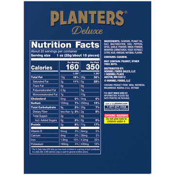 PLANTERS Spicy Cajun Cashews, 2.25 oz Bags, Pack of 10 - Flavorful Snack, Perfect for Parties and On-the-Go Munching, 1.41