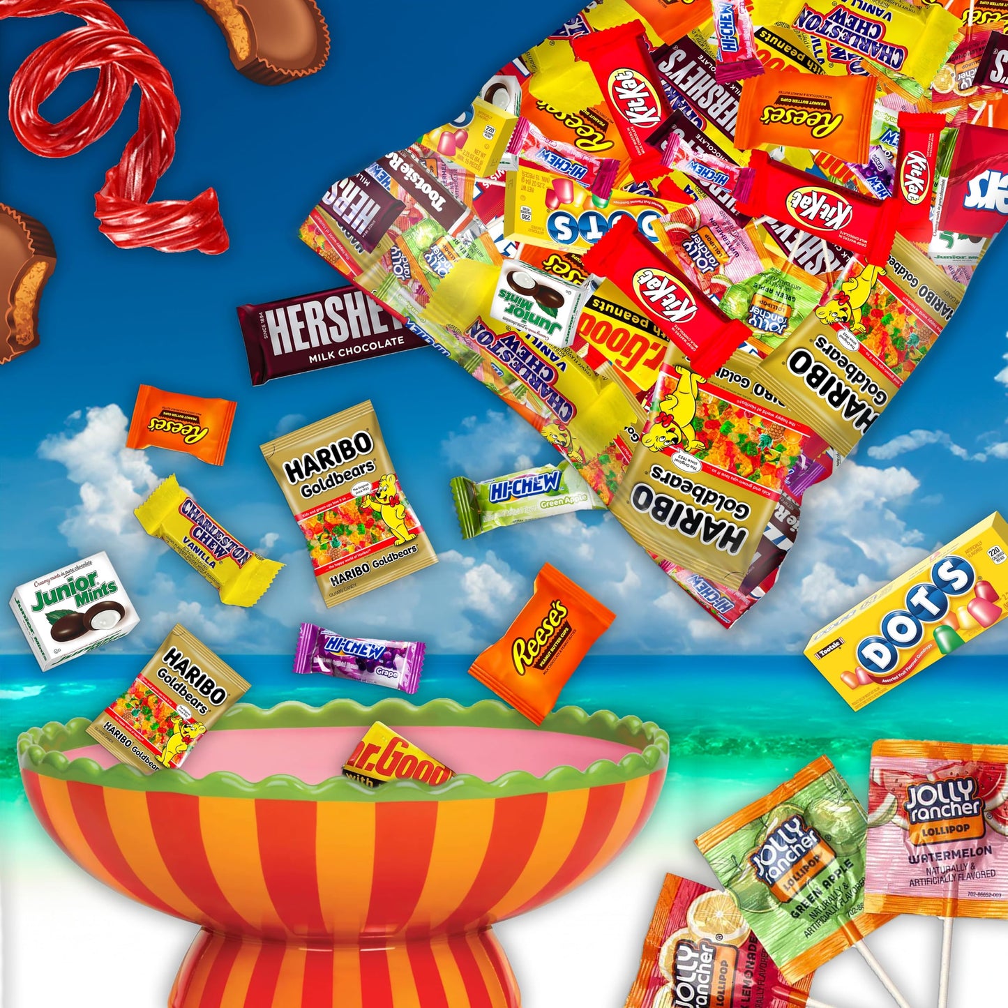 Individually Wrapped Mini Candy & Chocolate Mix - 4 Lb Bulk Easter Candy Assortment - Easter Basket Stuffers, Pinata Stuffer Can