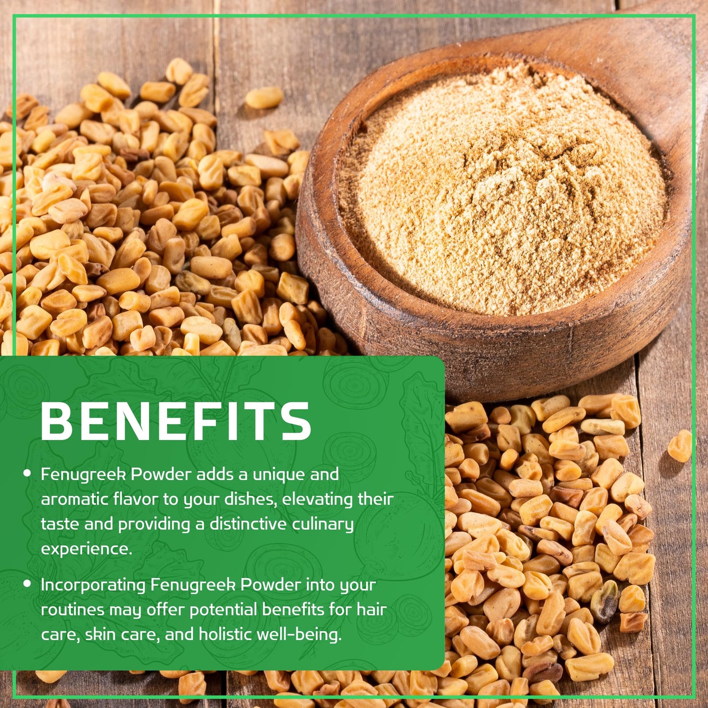 Jiva Organic Fenugreek Powder 1.5 Lb Bulk Bag - Non-Gmo (Methi Powder, Fenogreco En Polvo) - Resealable Kraft Bag