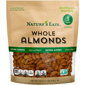 Nature'S Eats Whole Almonds, Natural, 16 Oz