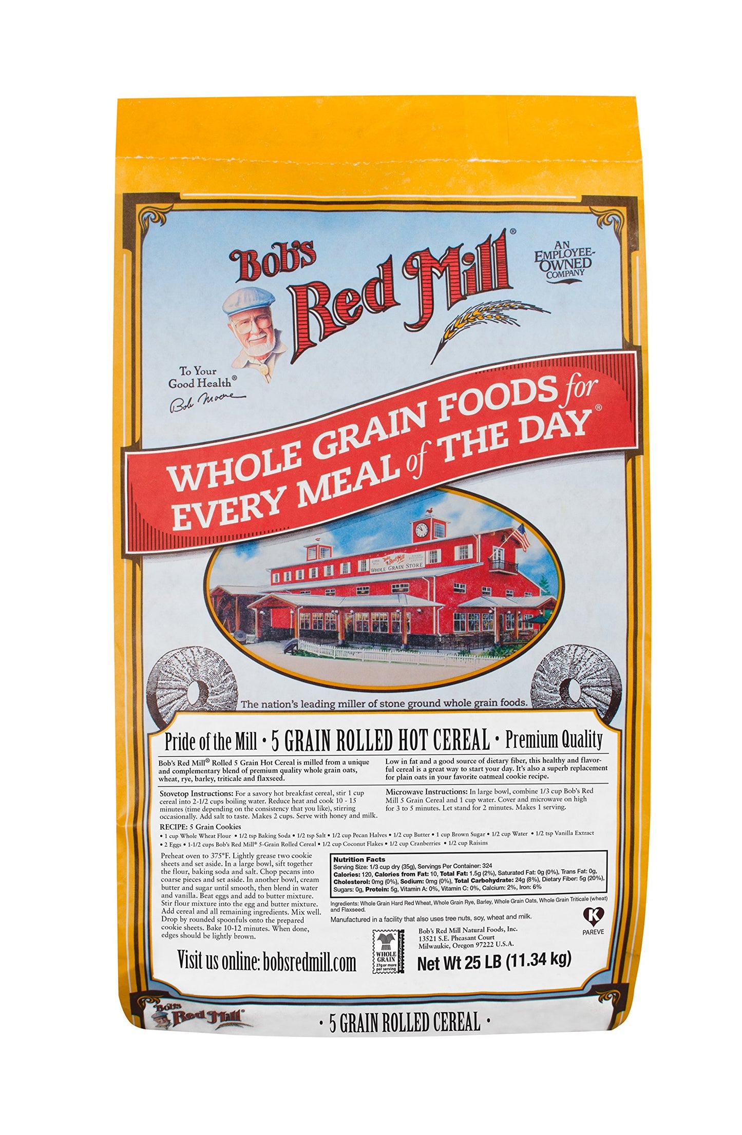 Bob'S Red Mill 5 Grain Rolled Hot Cereal, 25 Pound