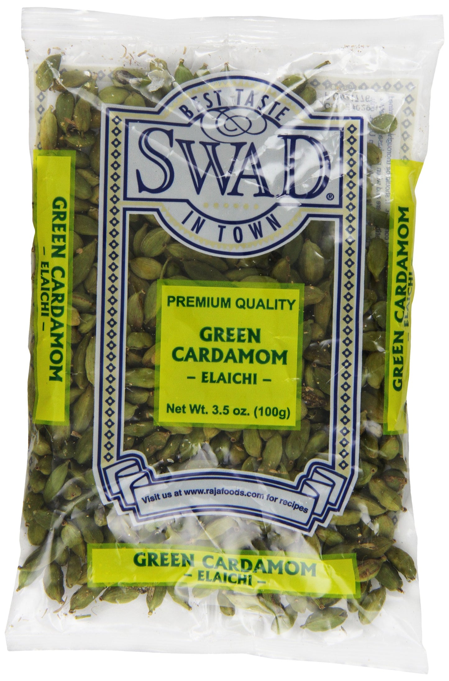 Swad Cardamom Indian Grocery Spice, Pods Green, 3.5 Ounce