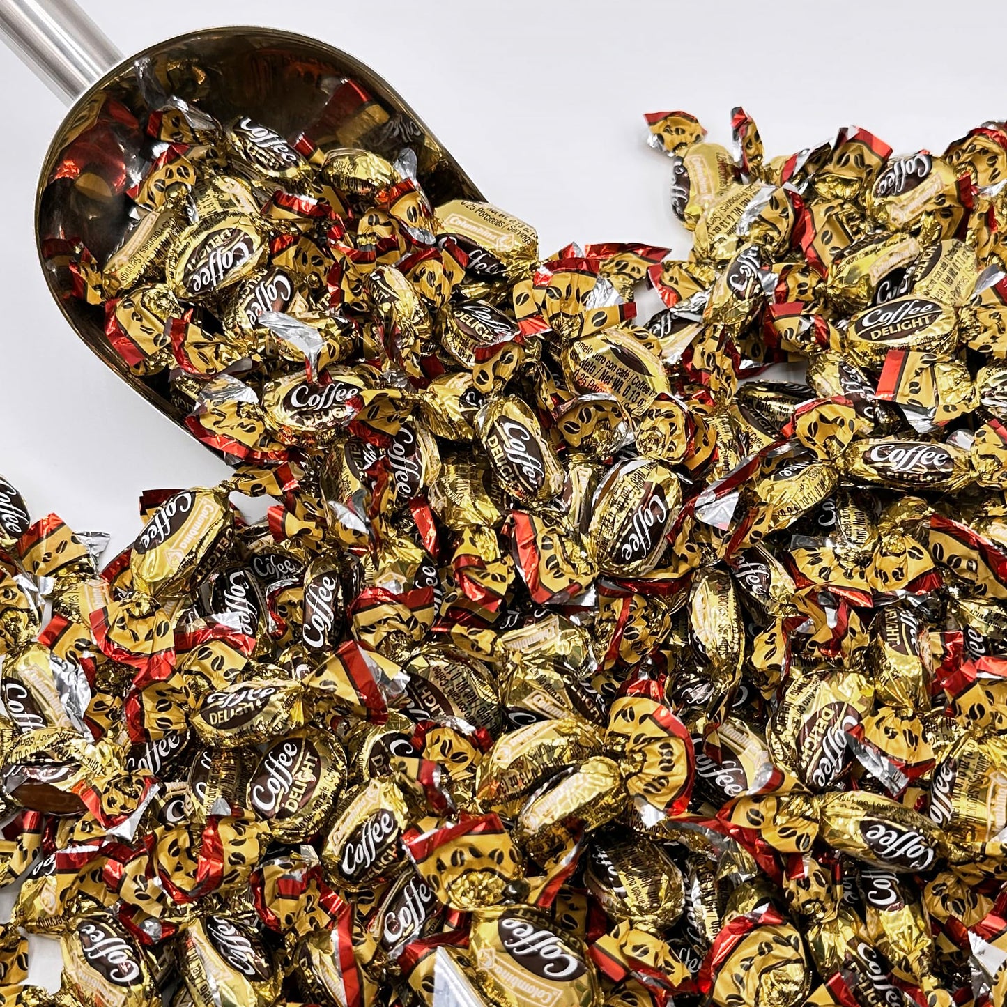 Fusion Sweets Coffee Candy - Individually Wrapped Hard Candy - Gluten Free - 1 Pound Bulk Bag - Brown