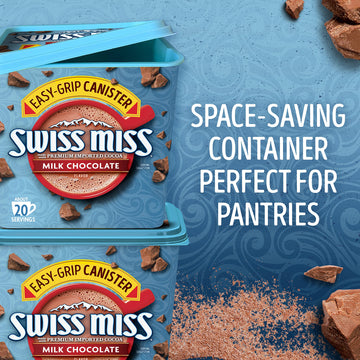 Swiss Miss Milk Chocolate Flavored Hot Cocoa Mix, 22.23 Oz Canister