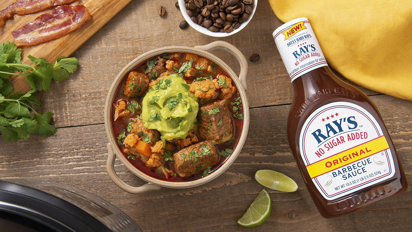 Sweet Baby Rays No Sugar Added Original Barbecue Sauce (18.5 Ounce (Pack of 2))