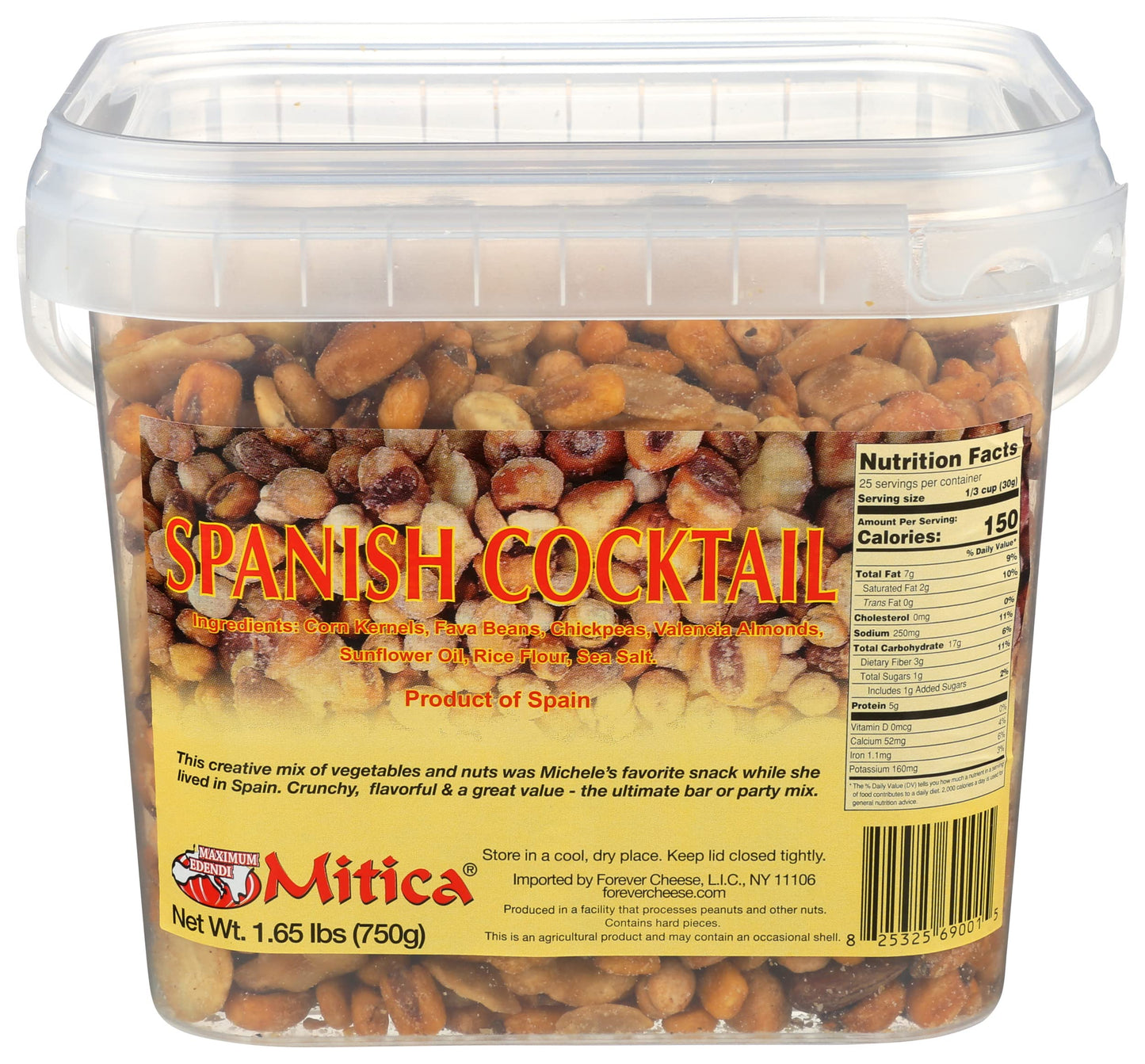 Mitica Spanish Mixed Flavor Mixed Nuts 750 Gr