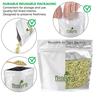 Tealyra - Pure Lemon Verbena - Herbal Loose Leaf Tea - Hot Or Iced - Relaxation - Calming - Digestive - Caffeine Free - All Natural - 112G (4-Ounce)