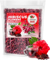 Hibiscus Flowers 1Lb (16Oz) - All Natural, Triple Cleaned - Whole Soft Flowers And Petals - Flor De Jamaica. Great For Hot Or Ic