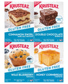Krusteaz Gluten Free Baking Mix Variety Pack, 1 Cinnamon Swirl Cake Mix, 1 Double Chocolate Brownie Mix, 1 Wild Blueberry Muffin