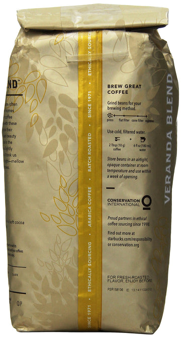 Starbucks Veranda Blend Whole Bean Coffee (1Lb)