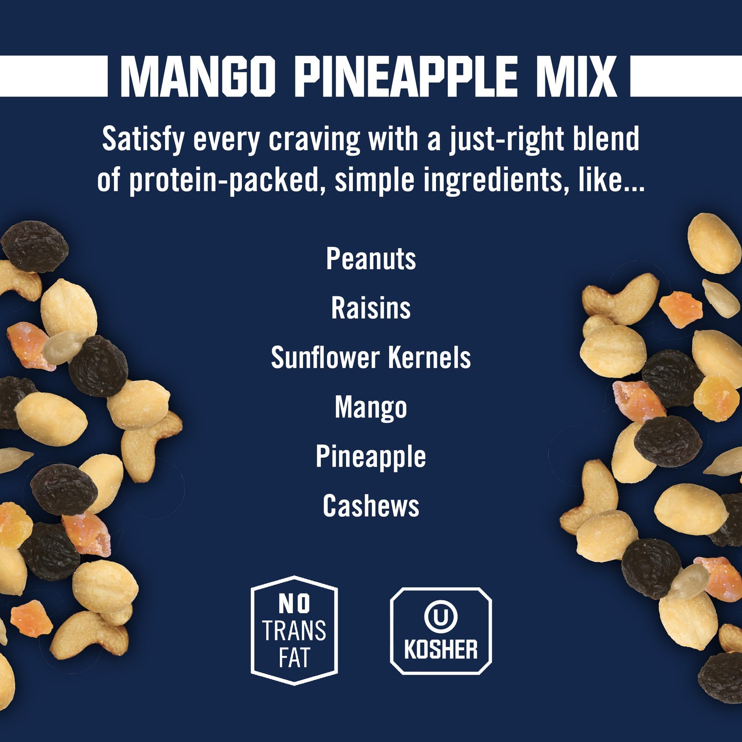 Kar S Nuts Unsalted Mango Pineapple Trail Mix, 1.5 Oz Individual Snack Packs - Bulk Pack Of 72, Gluten-Free Snack Mix