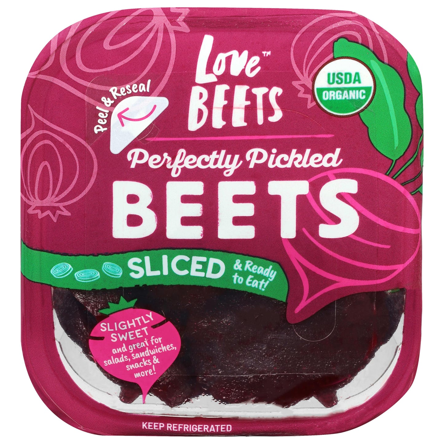 LOVE BEETS Organic Perfectly Pickled Sliced Beets, 6.5 OZ