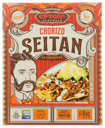 Uptons Natural Seitan Chorizo, 8 Ounce (Pack of 6)