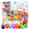 Easter Care Package Blue Box (52 Count) Filled with Candy Chocolates Snacks Cookies and More Easter Gifts for Kids Girls Boys Co